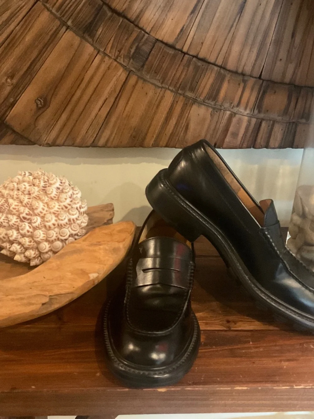 Tod’s Men’s Leather Penny Loafers , Color  Black, Size EU 6.5, US 8